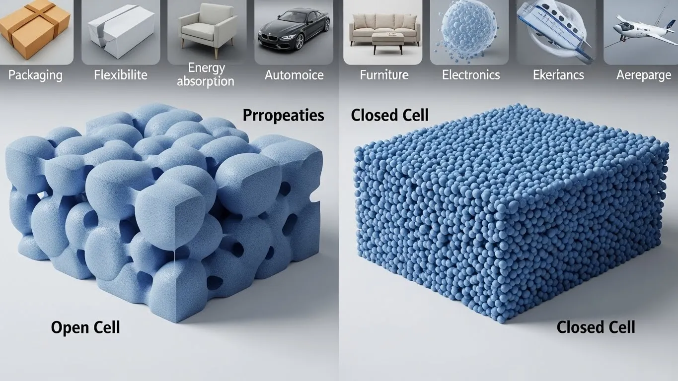 فوم سلول باز و سلول بسته